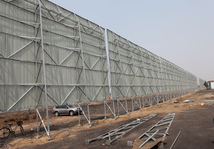 Angle iron hoardings structure