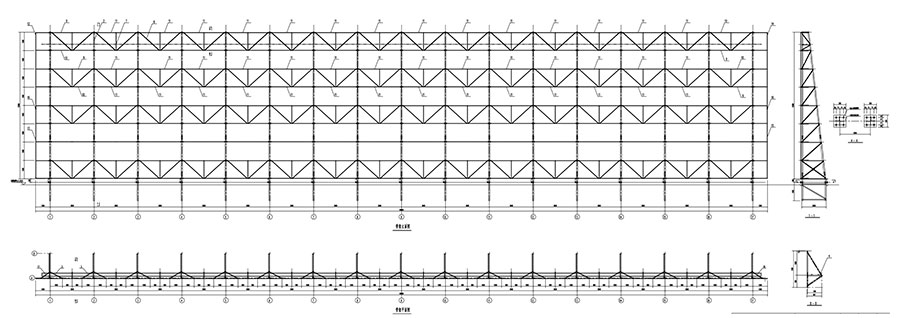 Angle iron hoardings structure drawings